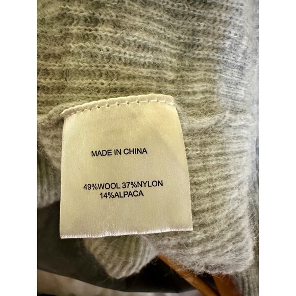 Quince Baby Alpaca Wool Quarter Zip Sweater Light Gray Women’s Medium Minimalist - Picture 7 of 9